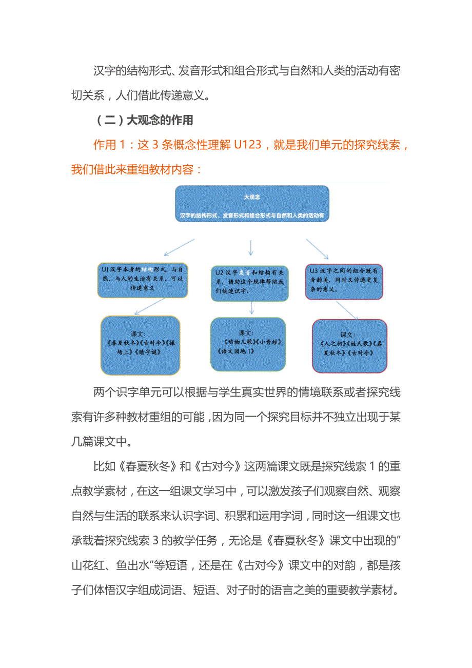 新课标下小学语文大观念教学的设计与实施：以一年级识字教学为例.docx_第3页