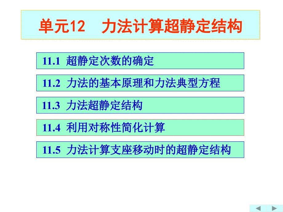 建筑工程力学单元11力法计算超静定结构于英14.12_第3页