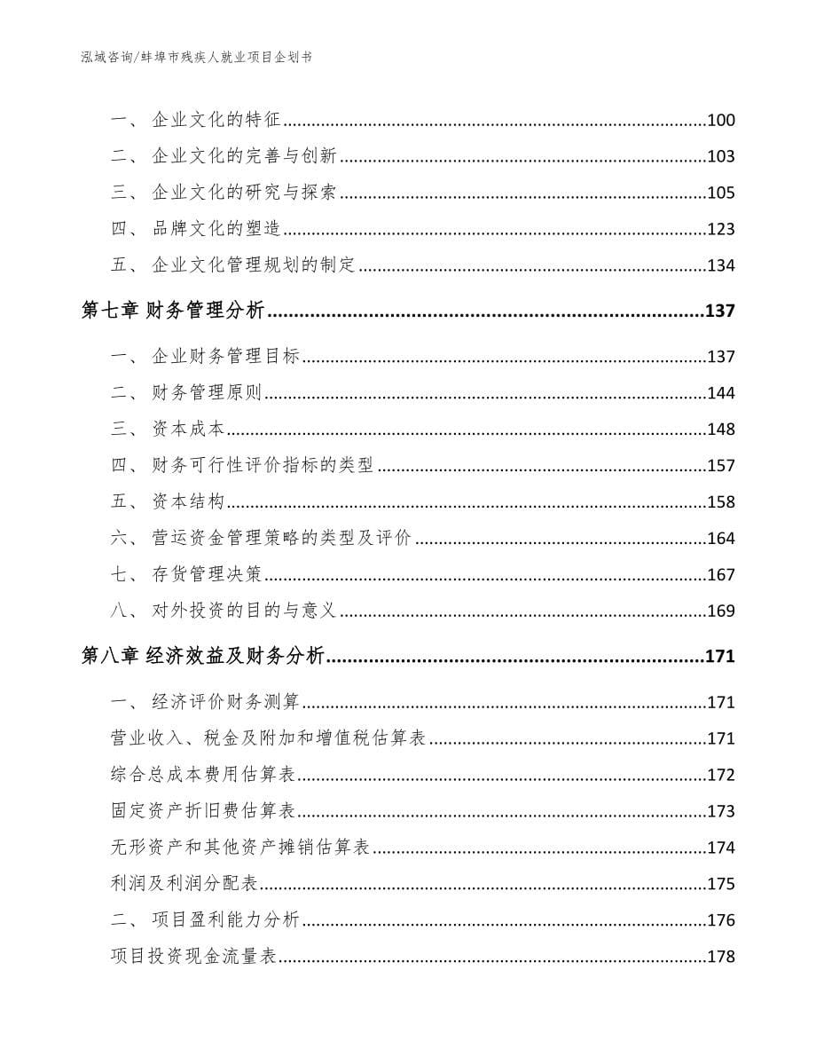 蚌埠市残疾人就业项目企划书（范文模板）_第5页