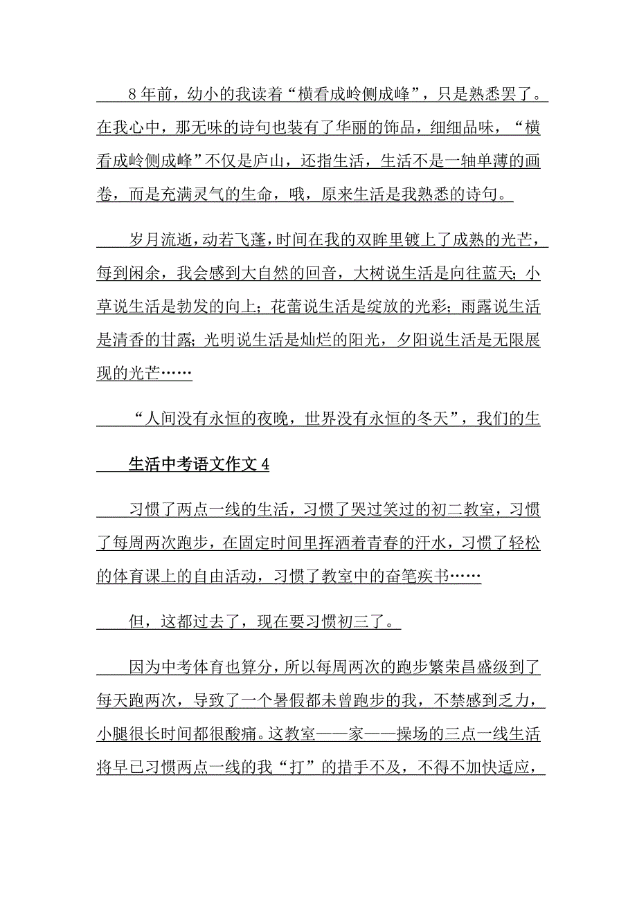 生活中考语文作文_第3页