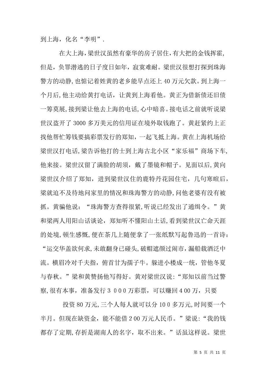 中国银行金融硕鼠梁世汉的不归路图_第5页