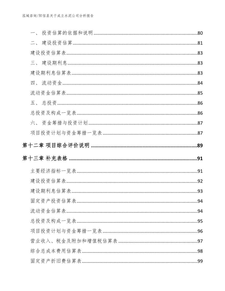 阳信县关于成立水泥公司分析报告_第5页