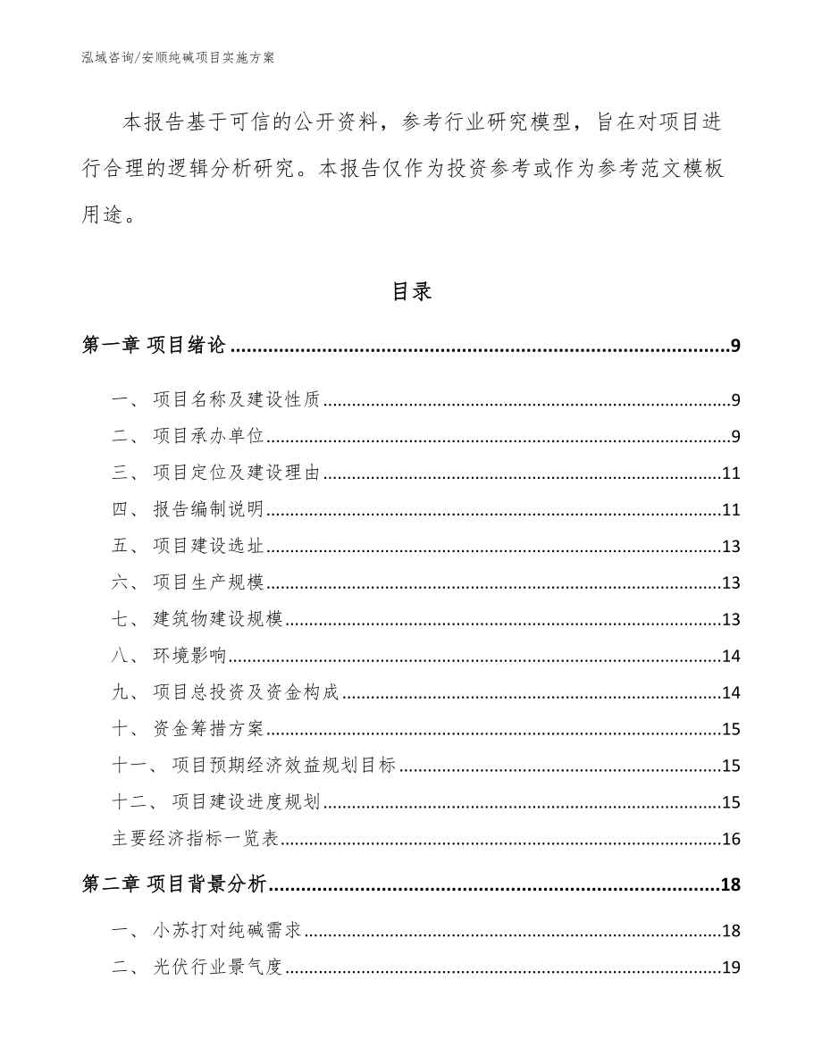 安顺纯碱项目实施方案_模板_第3页