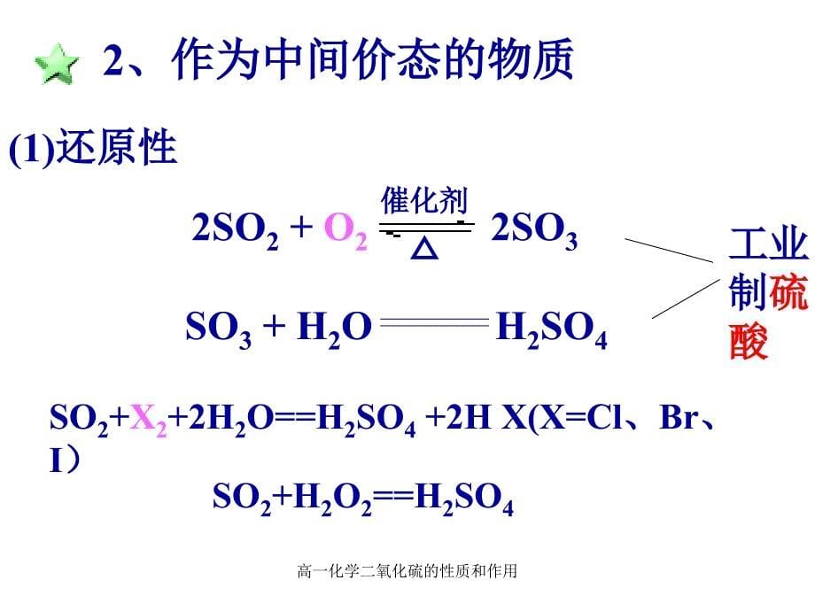 高一化学二氧化硫的性质和作用课件_第5页