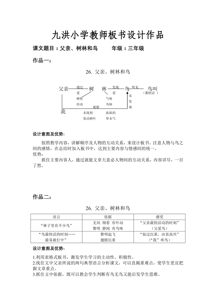 九洪小学教师板书设计作品.doc_第1页