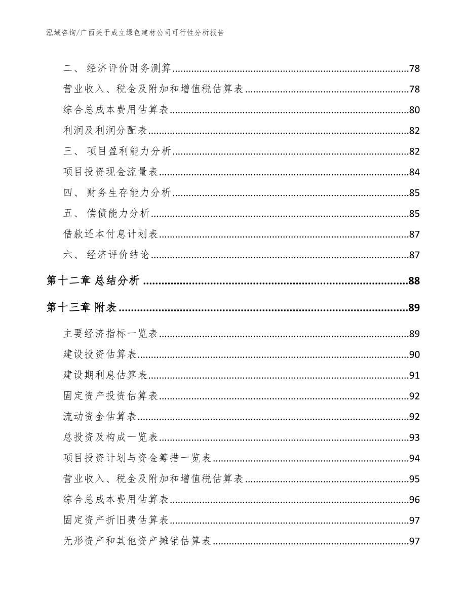 广西关于成立绿色建材公司可行性分析报告模板范本_第5页