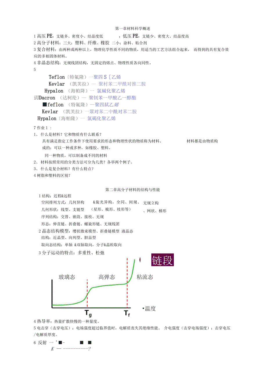 高分子材料基础题_第1页