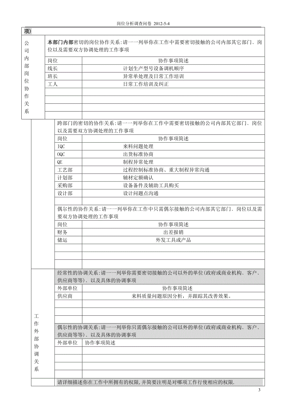 岗位分析调查问卷_第3页