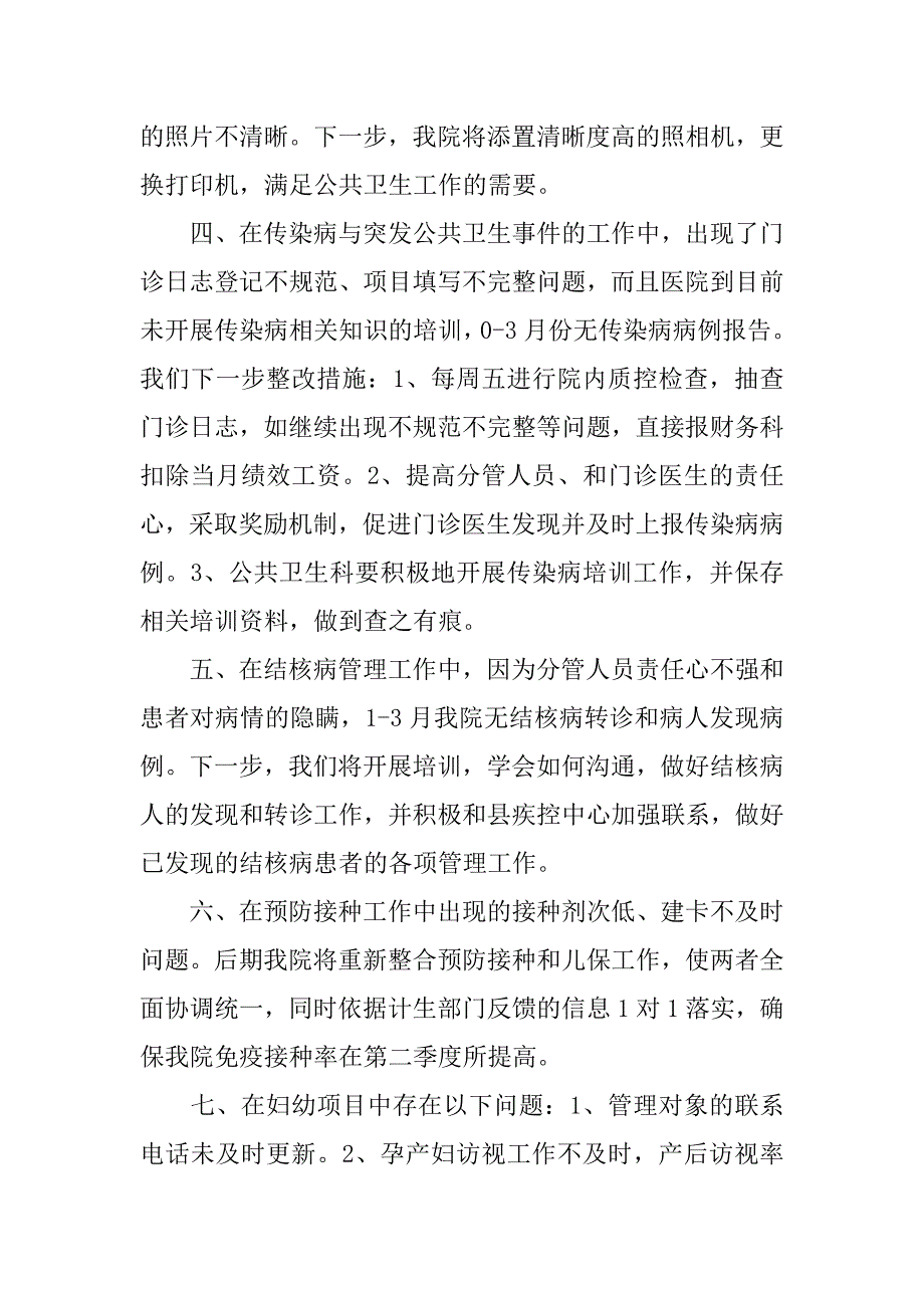 第一季度公卫督导检查有关问题的整改报告_第2页