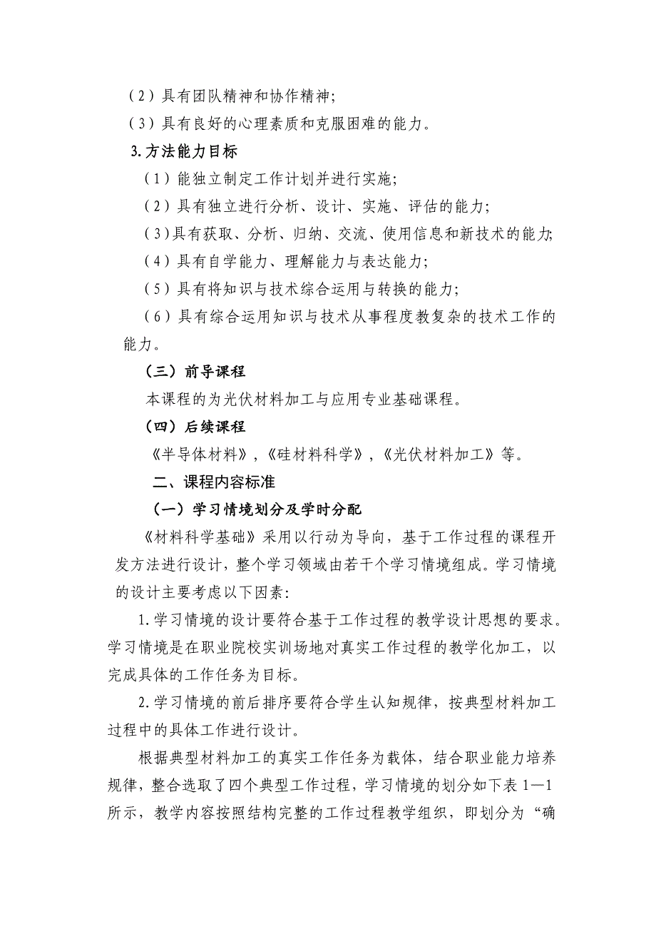 材料科学基础课程标准模板_第2页