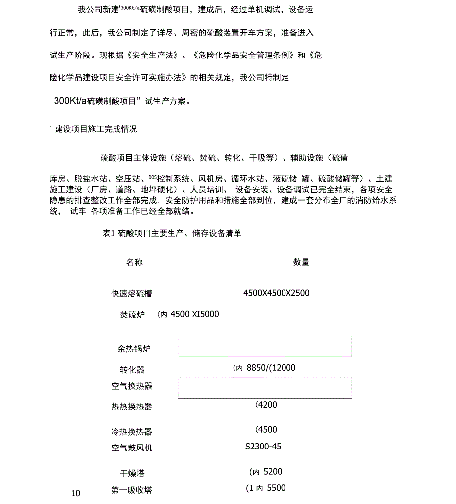 硫酸试生产方案_第3页