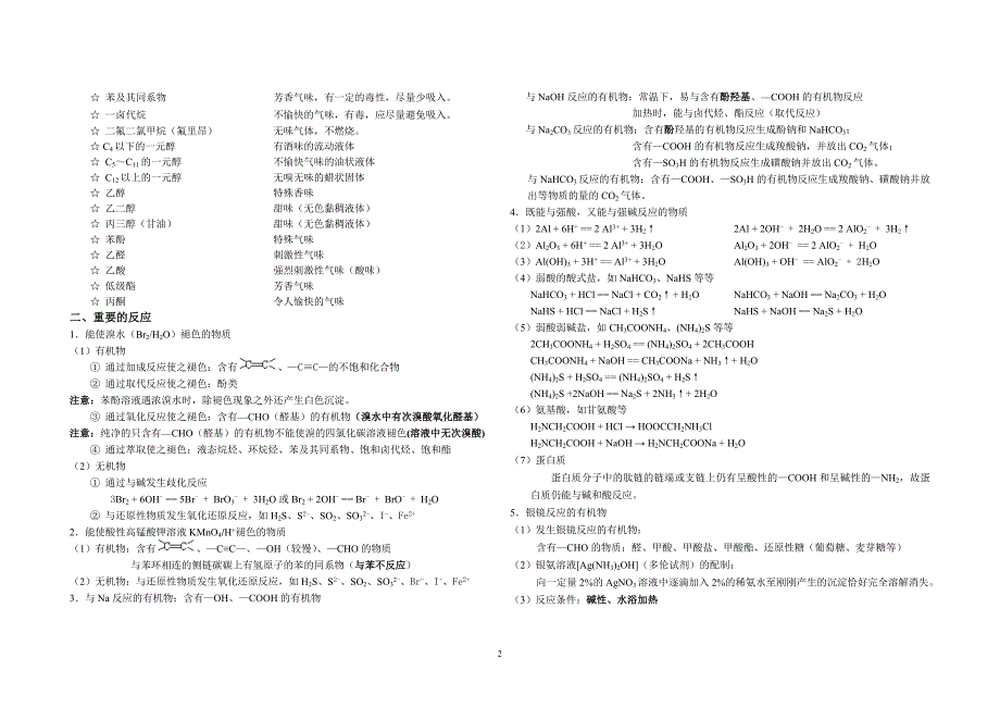 选修5有机化学基础知识点整理_第2页