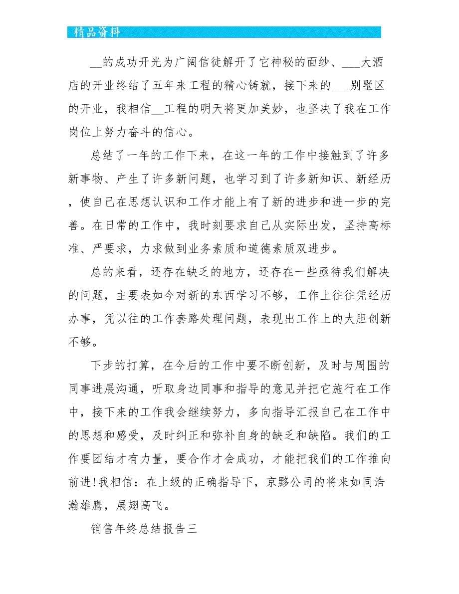 销售年终总结报告范文_第5页