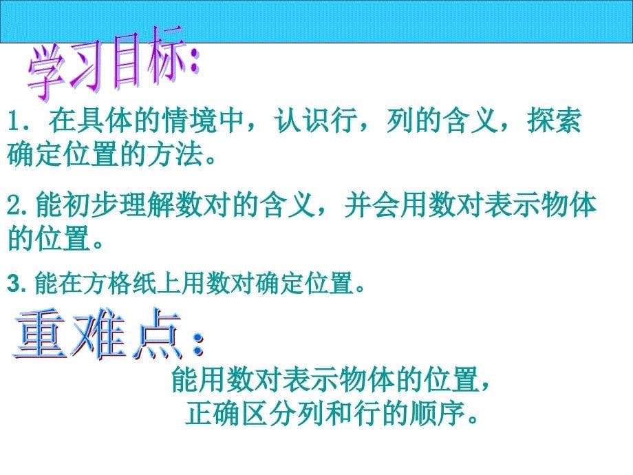 六年级数学上册1位置位置第一课时课件_第5页