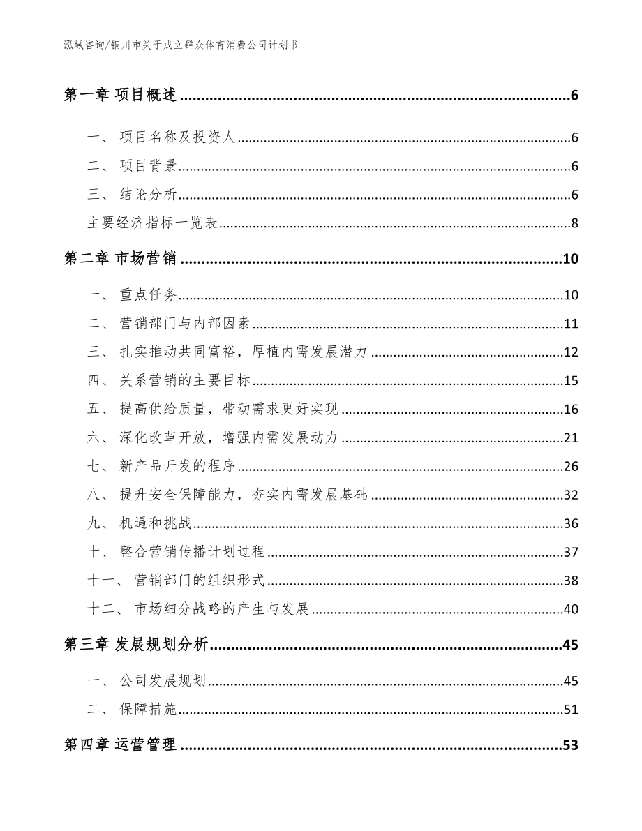 铜川市关于成立群众体育消费公司计划书_第2页