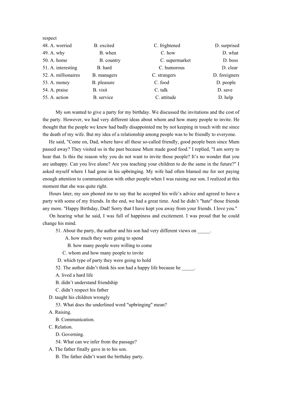 高一英语必修四第一第二单元周考卷.doc_第2页