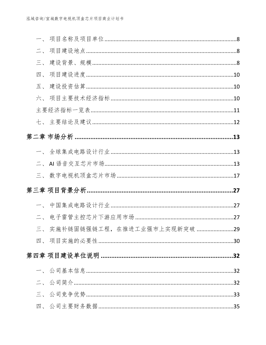 宣城数字电视机顶盒芯片项目商业计划书（模板参考）_第3页