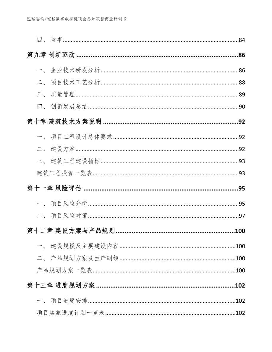 宣城数字电视机顶盒芯片项目商业计划书（模板参考）_第5页