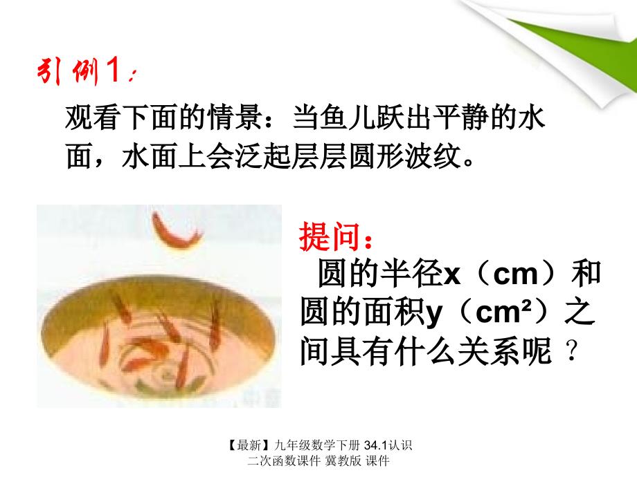 最新九年级数学下册34.1认识二次函数课件冀教版课件_第2页