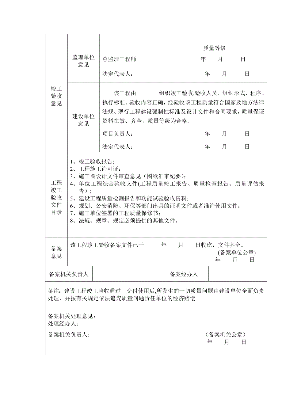 工程竣工验收需向质监站提交以下资料_第4页