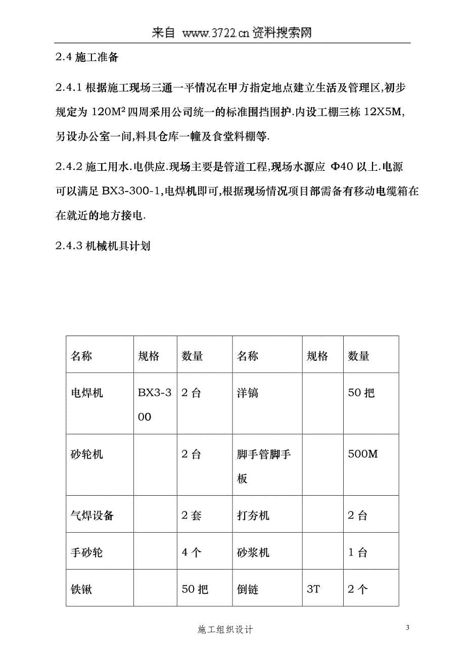 市政热力外网工程施工组织设计（doc16页）gdap_第5页