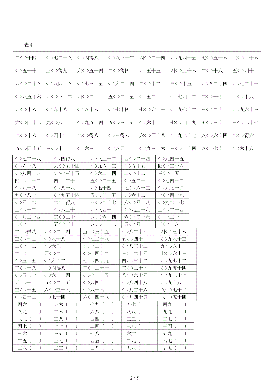 二年级表内乘法口诀和解决问题综合练习_第2页