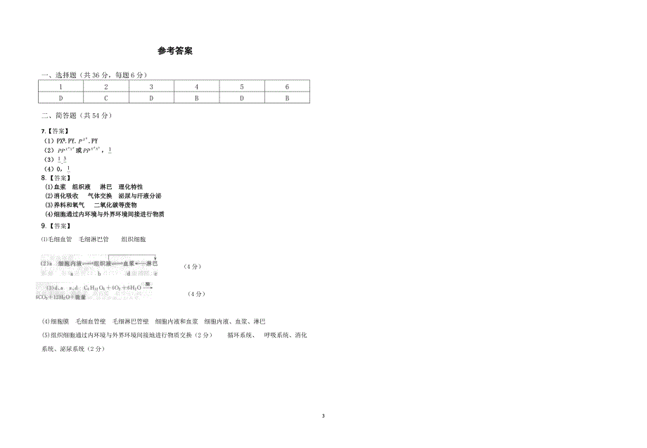 高二生物第九次统练试卷.doc_第3页