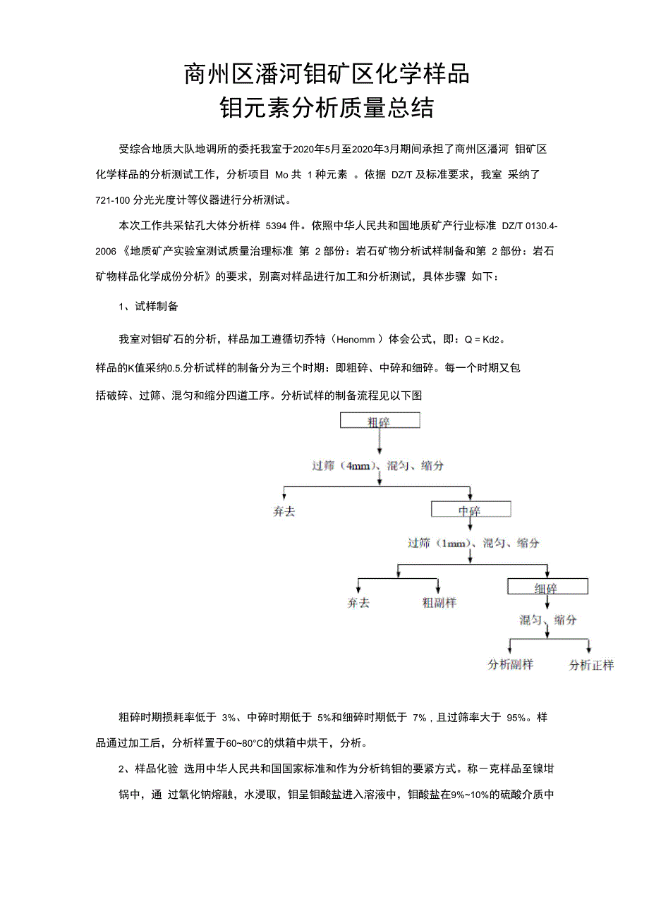 样品化验与质量评述_第1页