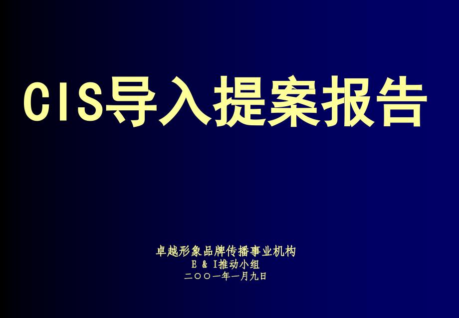 CIS导入提案报告_第1页