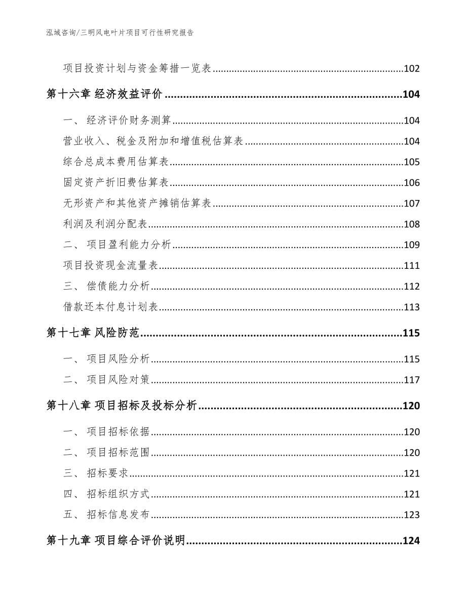 三明风电叶片项目可行性研究报告参考模板_第5页