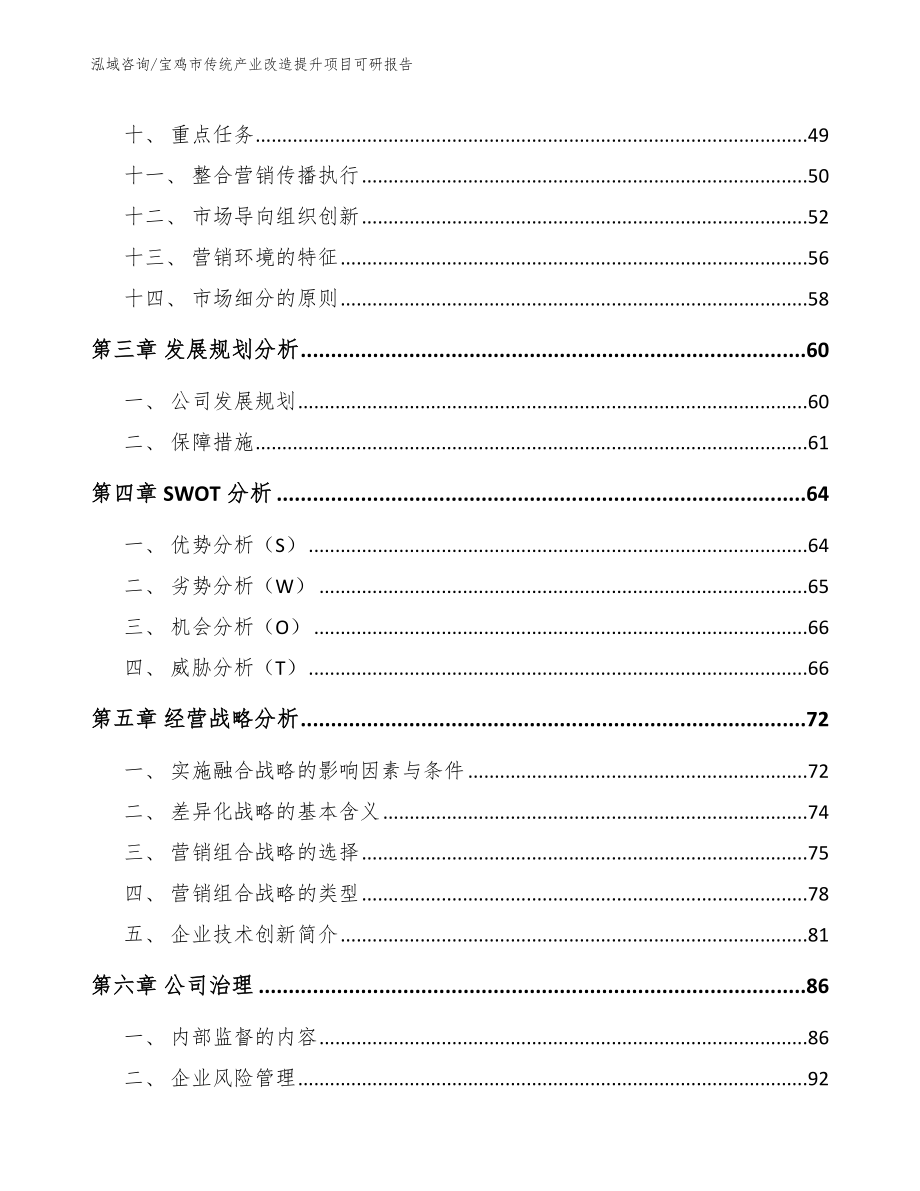 宝鸡市传统产业改造提升项目可研报告（范文）_第2页