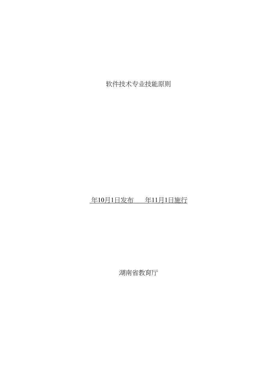 软件技术专业技能标准文档详版_第1页
