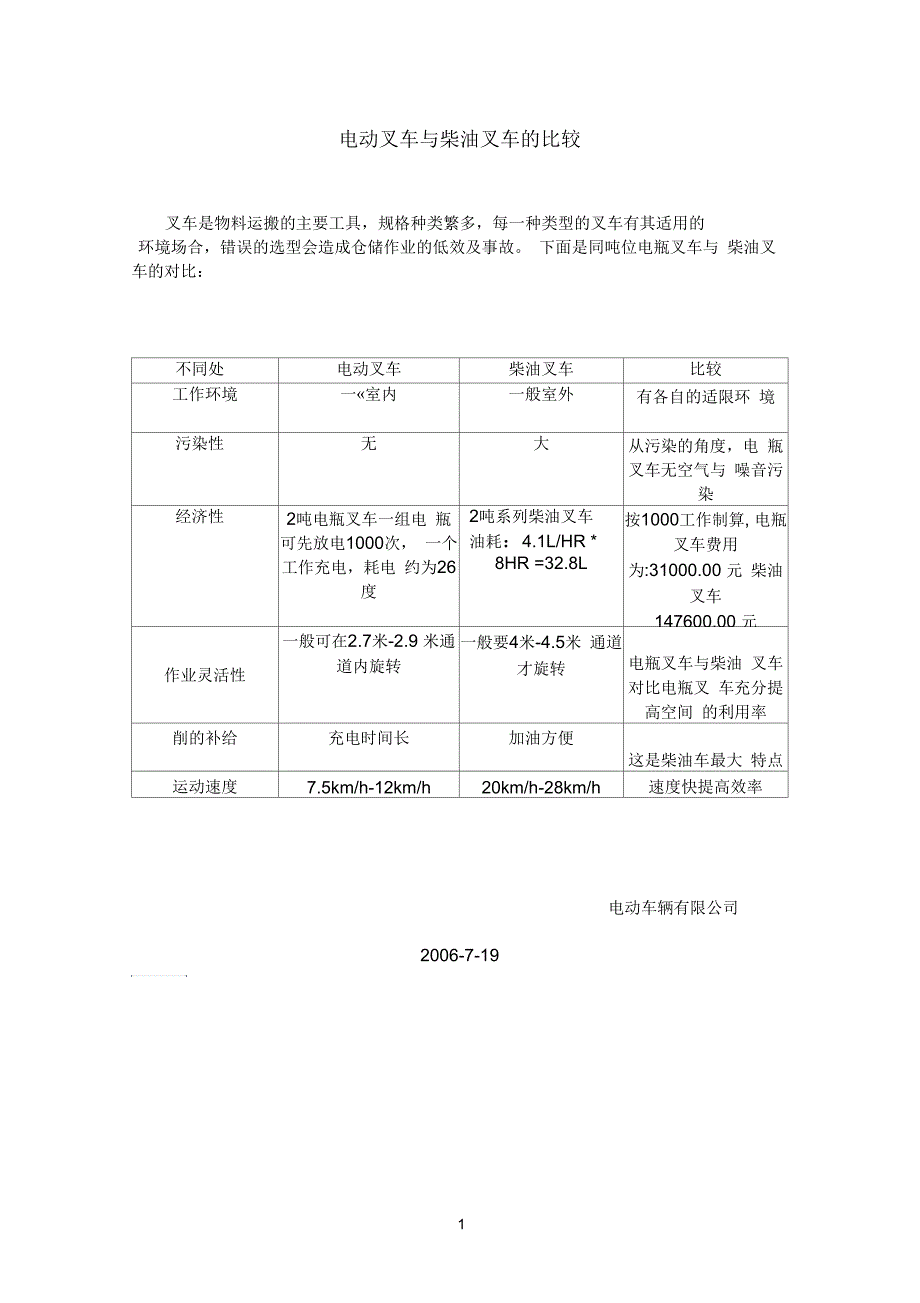 电动叉车与柴油叉车的比较_第1页