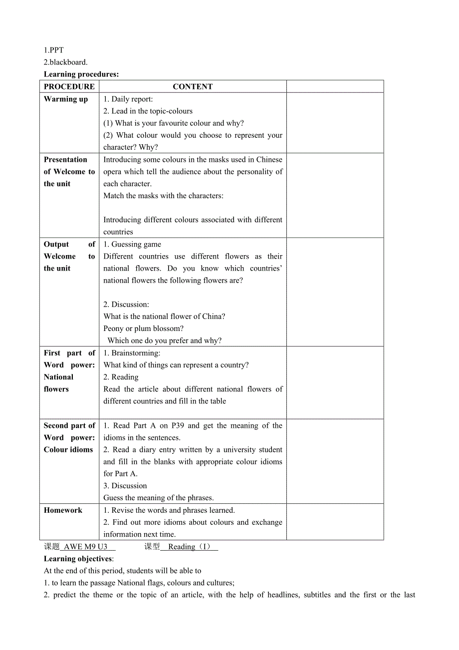 牛津高中英语模块九unit3教案_第2页