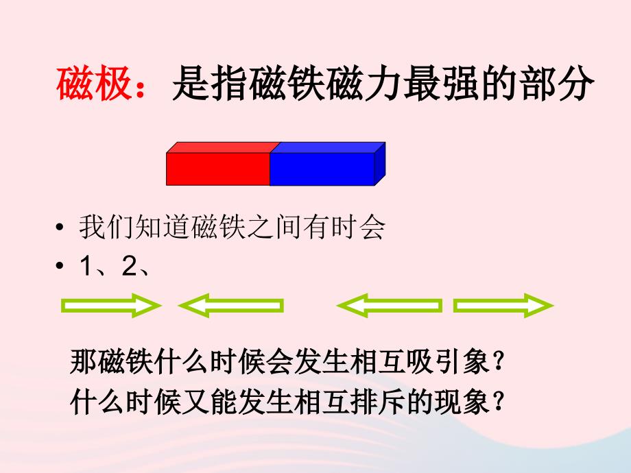 最新三年级科学下册磁铁4磁极的相互作用课件1_第1页