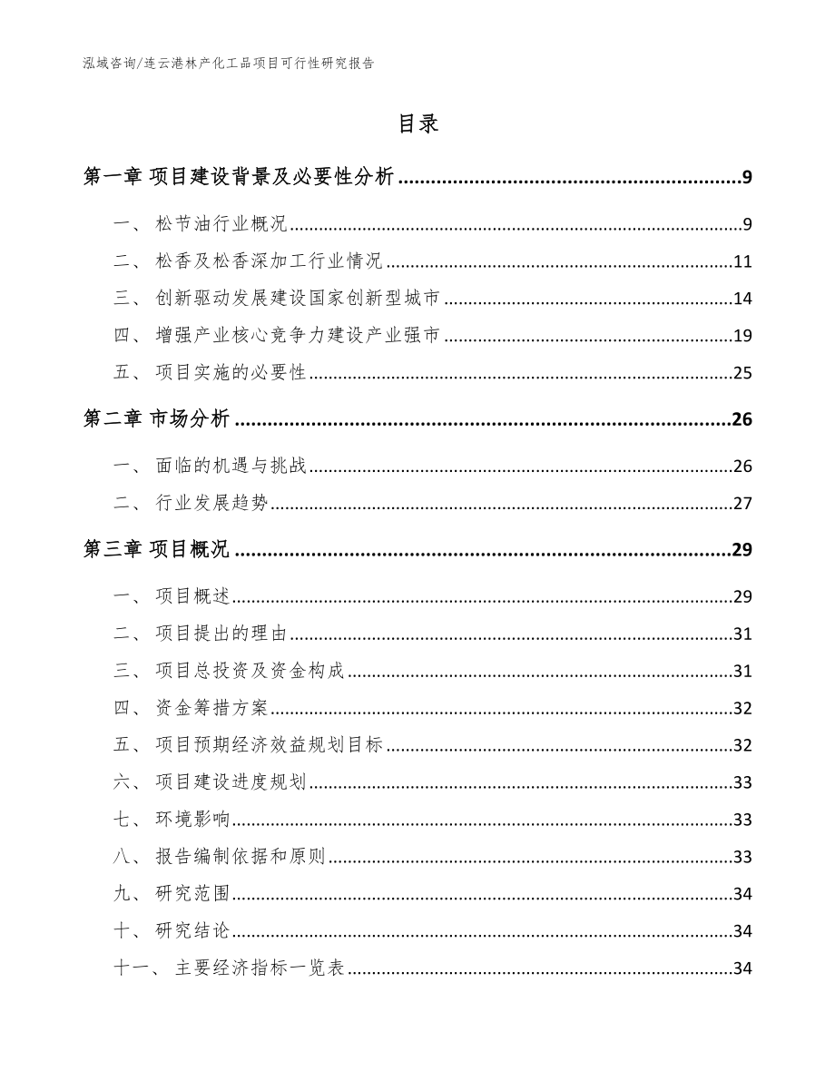 连云港林产化工品项目可行性研究报告_模板范文_第2页