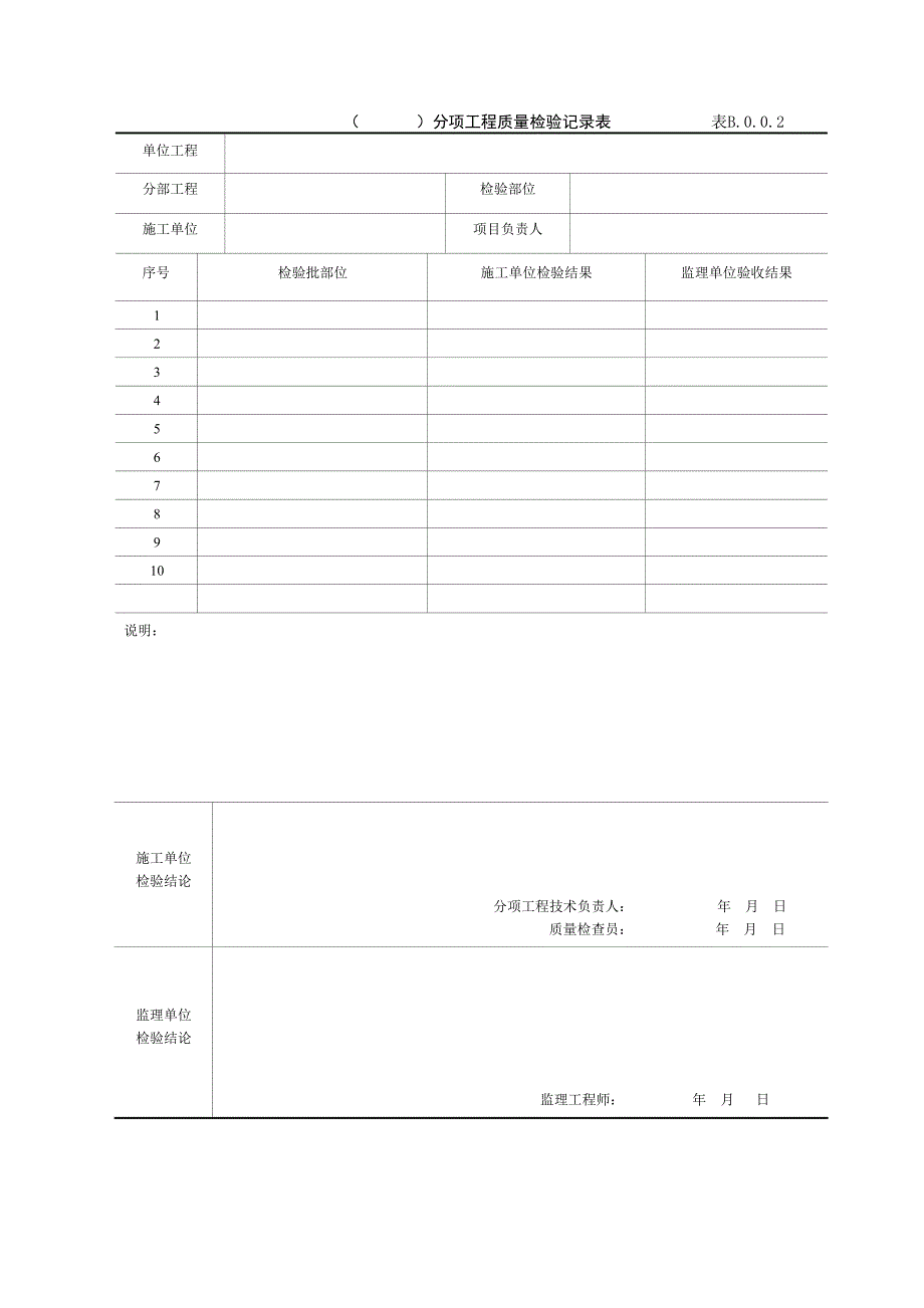 JTS2572008水运工程质量检验记录表格附录B_第2页