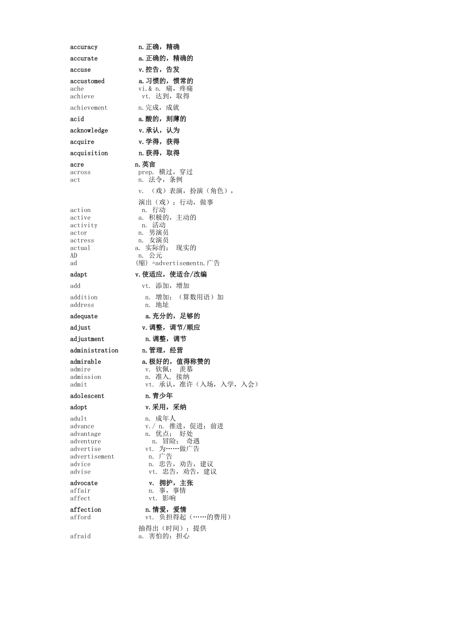 江苏省英语高考词汇表精品_第2页