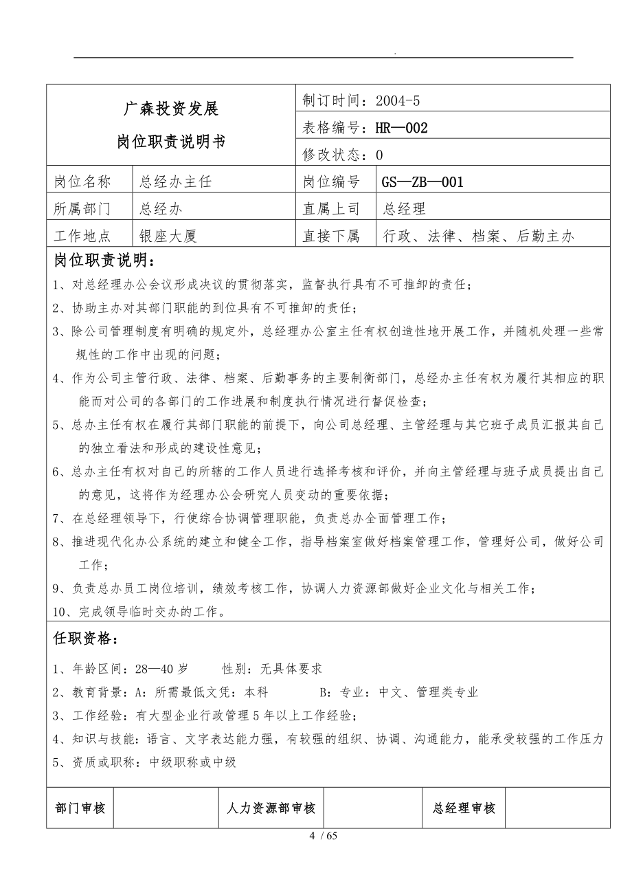 zt深圳市xx投资发展有限公司工作职责说明书_第4页