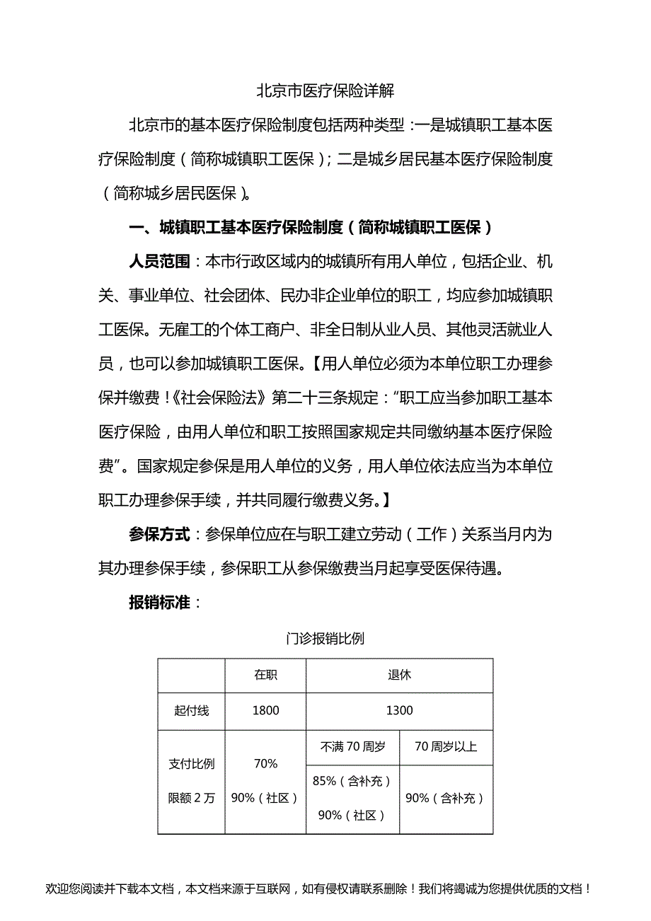 北京市医疗保险详解_第1页