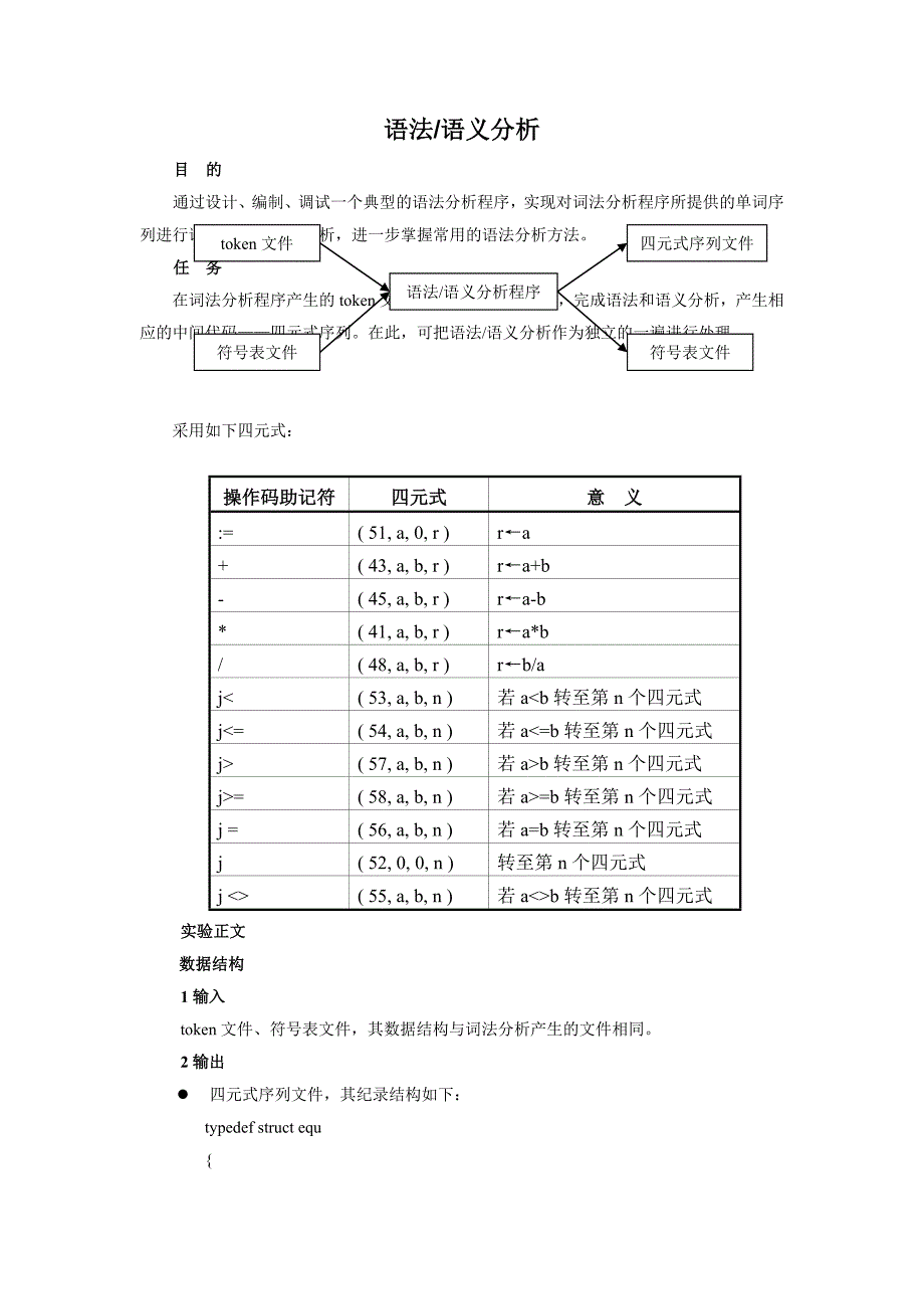 编译技术课程设计报告书-l语言编译器的设计与实现.doc_第4页