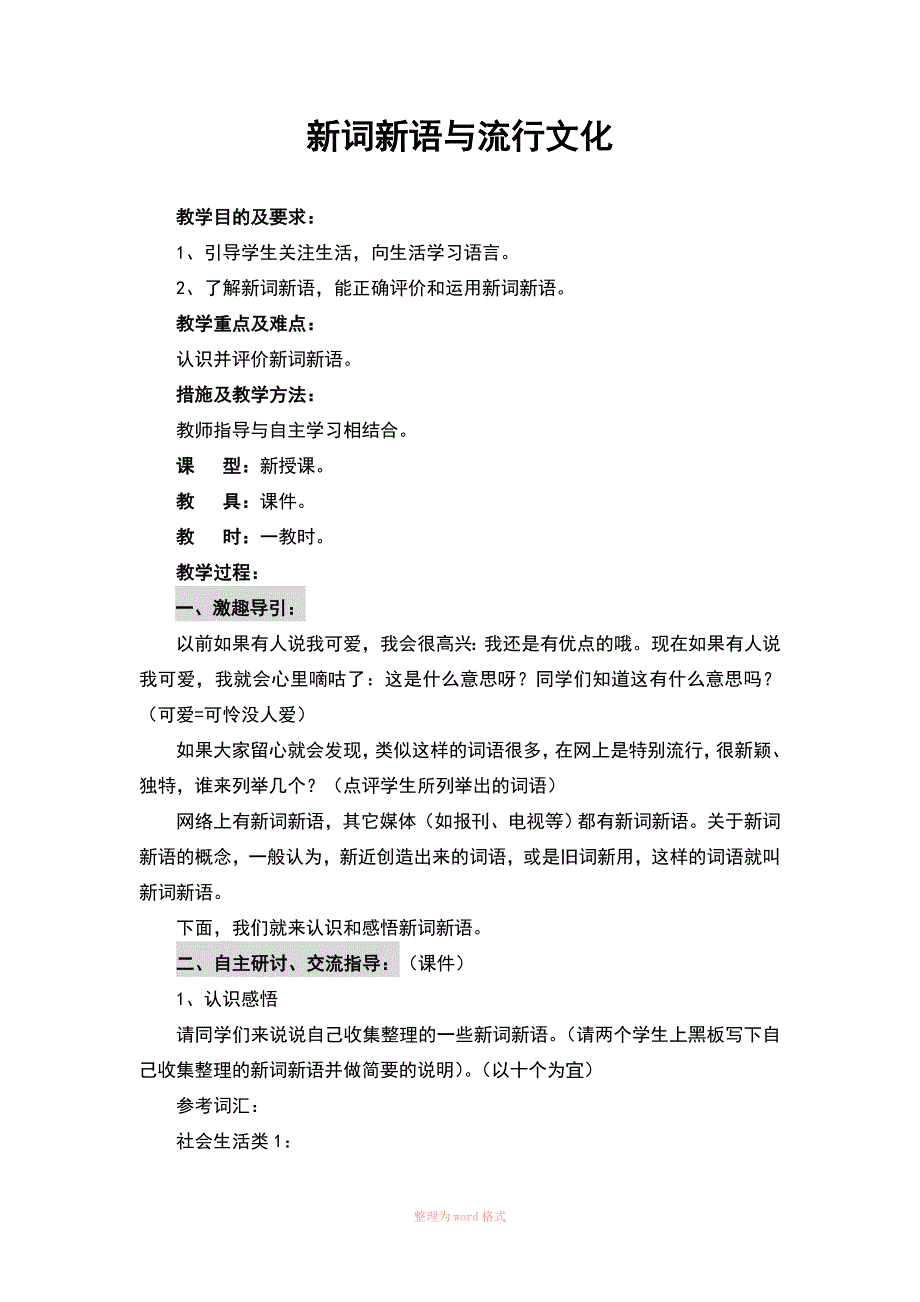 新词新语与流行文化_第1页