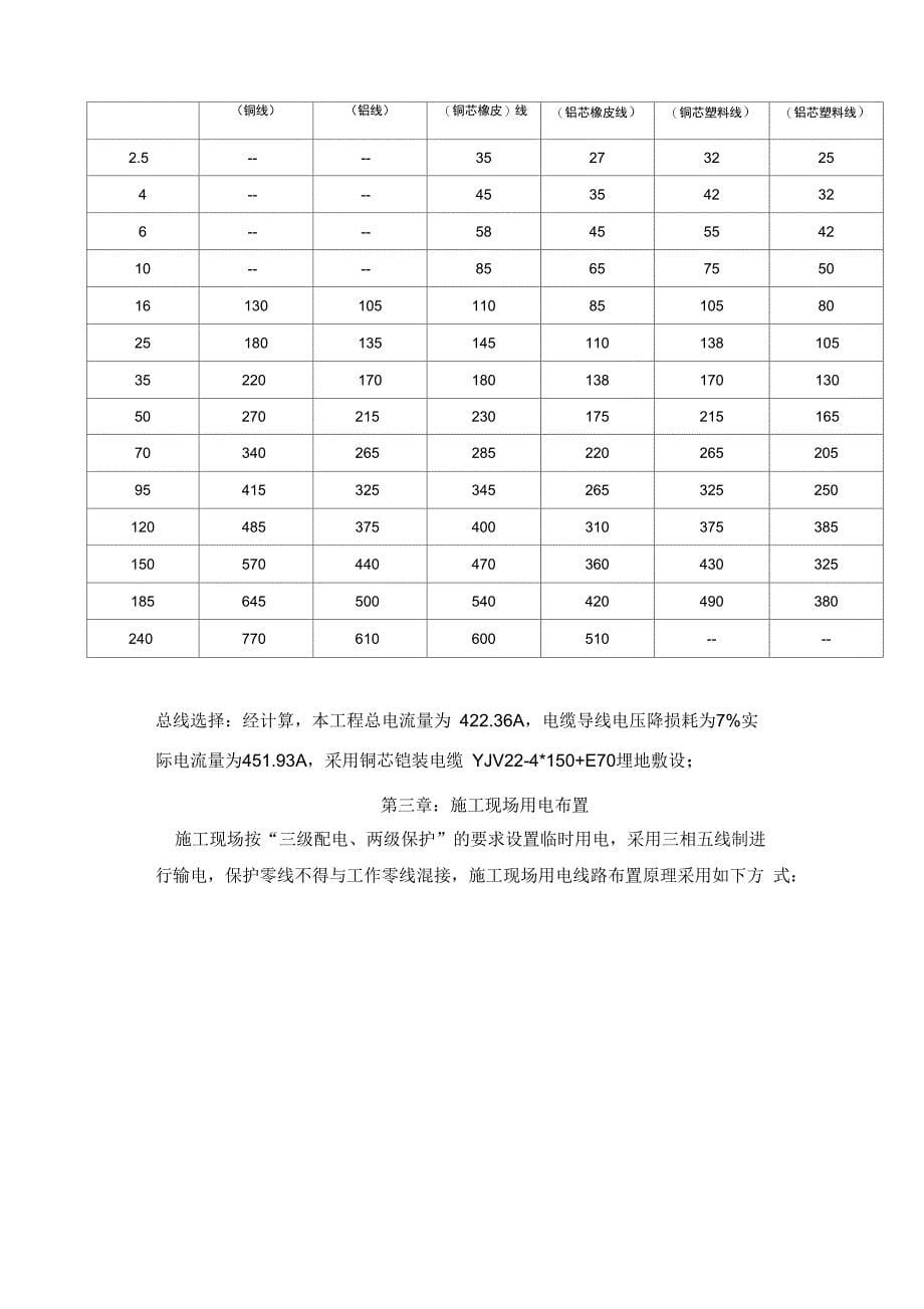 临时的用电专项施工方案设计(DOC 20页)_第5页