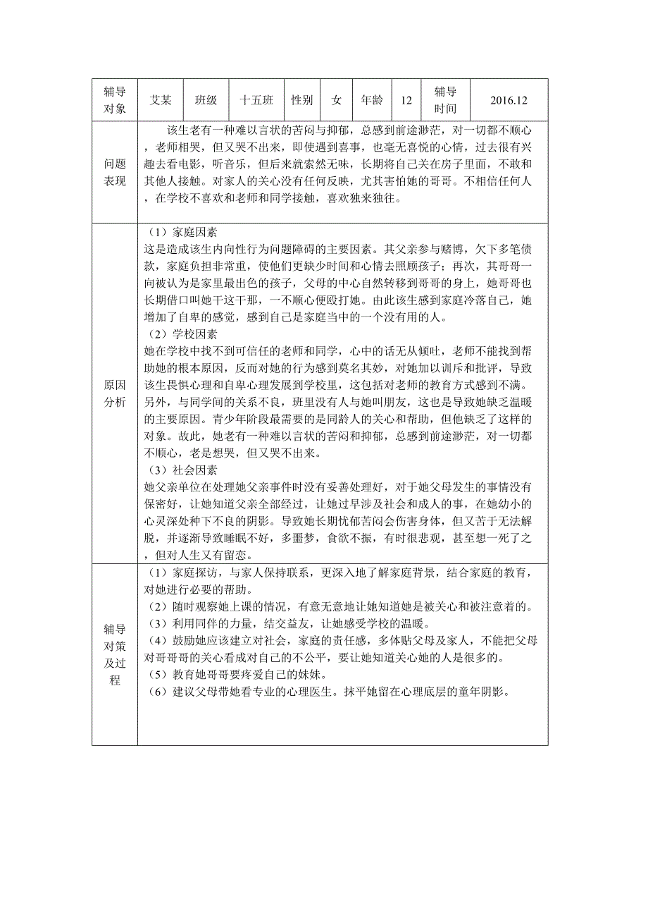 学生心理健康教育辅导记录表_第2页