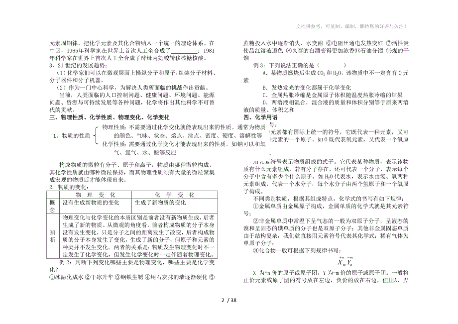 高三化学第一轮复习资料(鲁科版必修1)_第2页