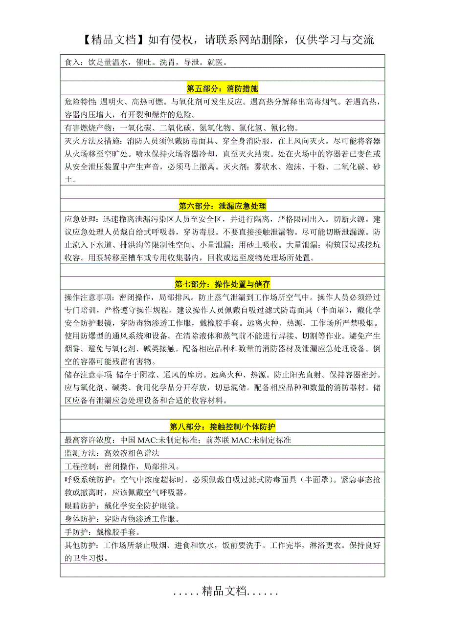 氯氰菊酯(MSDS)_第2页