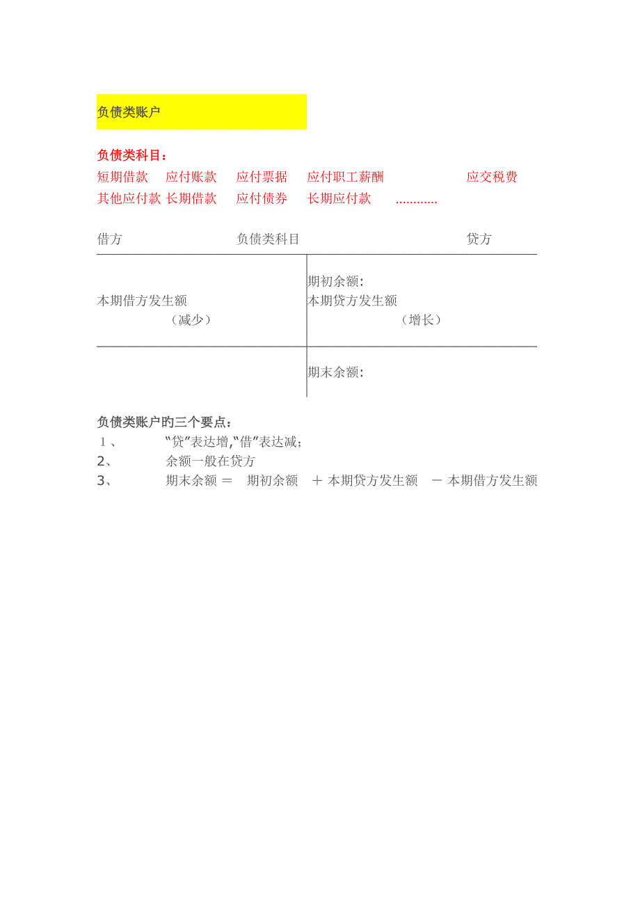 五大类账户的六种丁字账户结构图_第2页