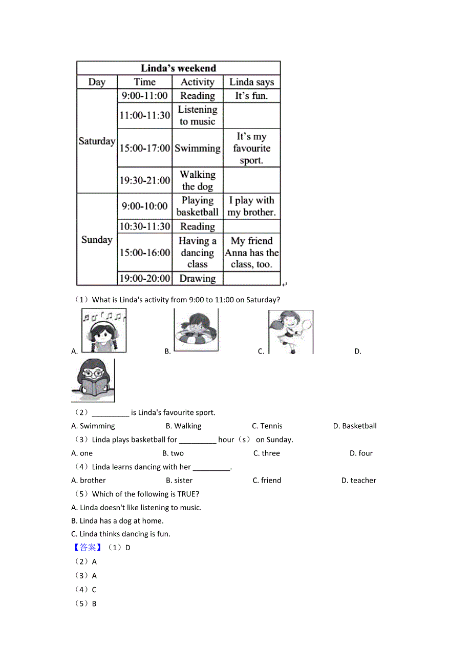 【英语】七年级英语上册阅读理解压轴题分类汇编.doc_第4页