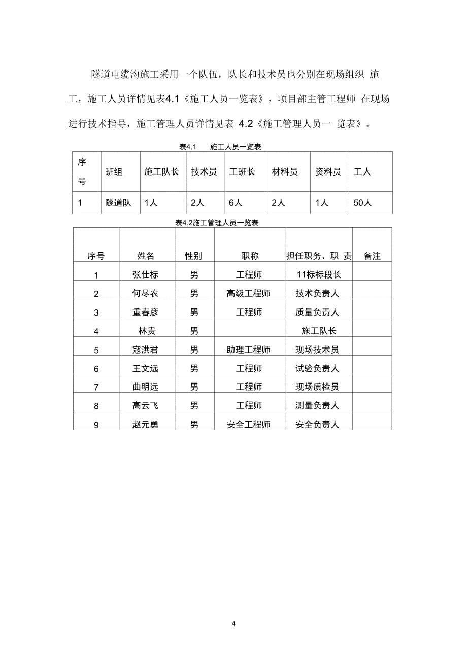 隧道方案】高速公路隧道电缆沟施工方案_第5页