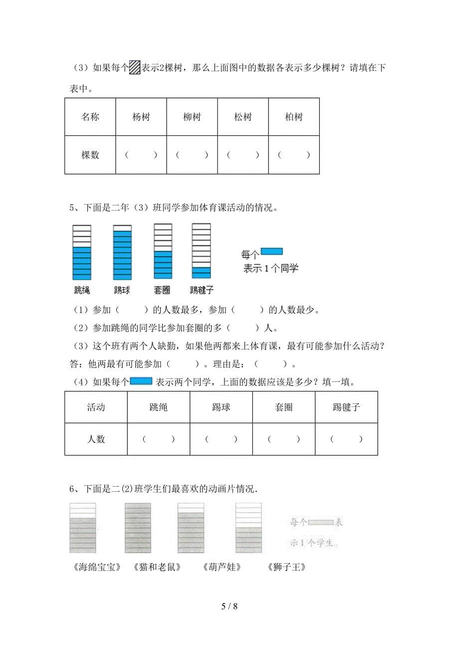 小学数学二年级下册期末考试题及答案【精编】.doc_第5页